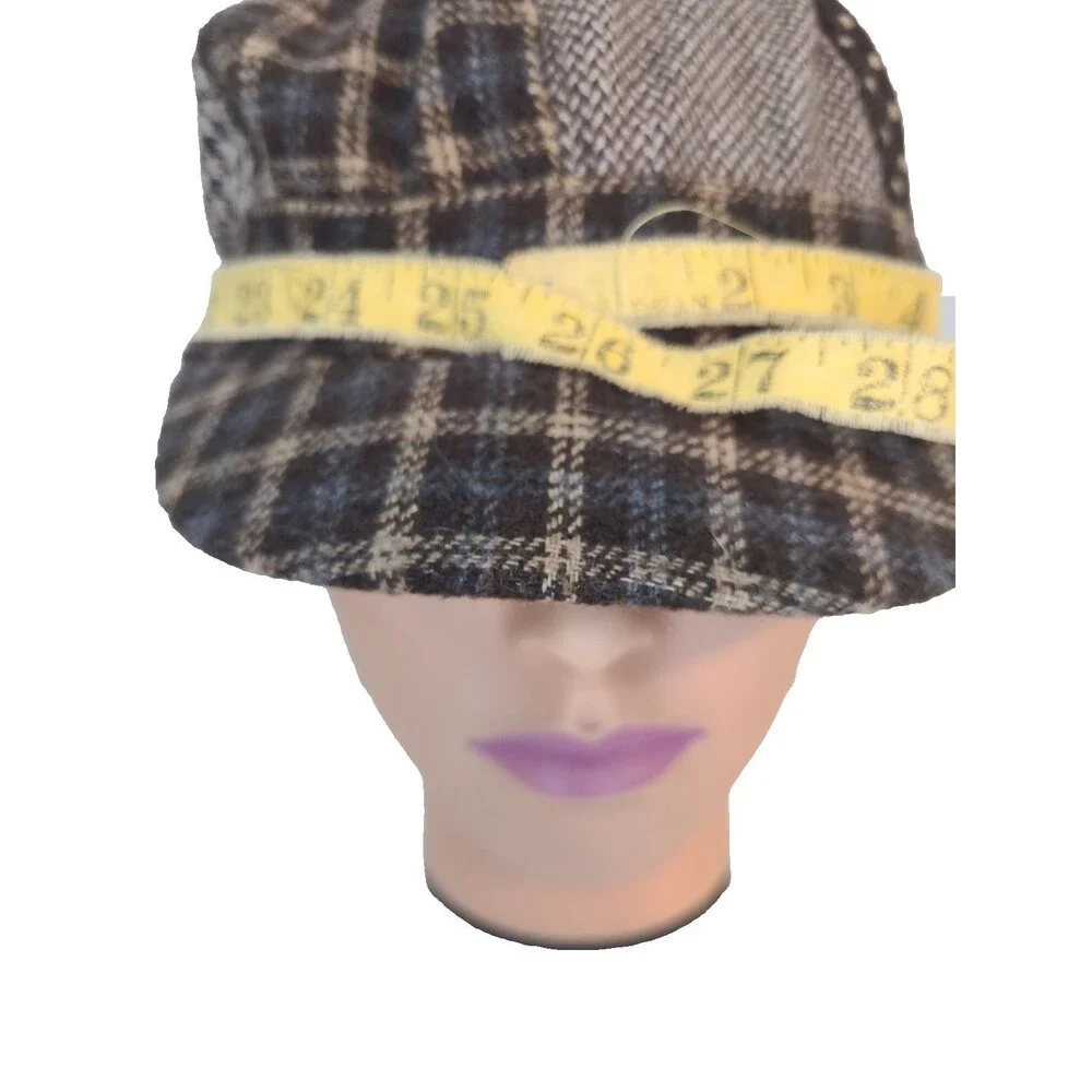 ABG Patchwork Newsboy Hat Plaid Tweed Houndstooth Baker Boy Cap Dark Academia OS
